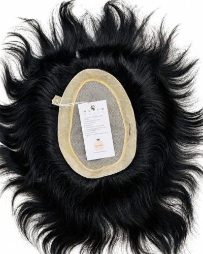 Premium 100% Human Hair Patch – Single Hair Knotted, Natural Matte Finish
