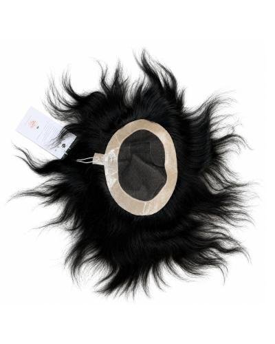 Premium 5D Tissued Base Hair Patch – 100% Human Hair | Single Hair Hand-Knotted | Multi-Direction Parting